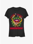Disney The Muppets Animal Holiday Girls T-Shirt, BLACK, hi-res