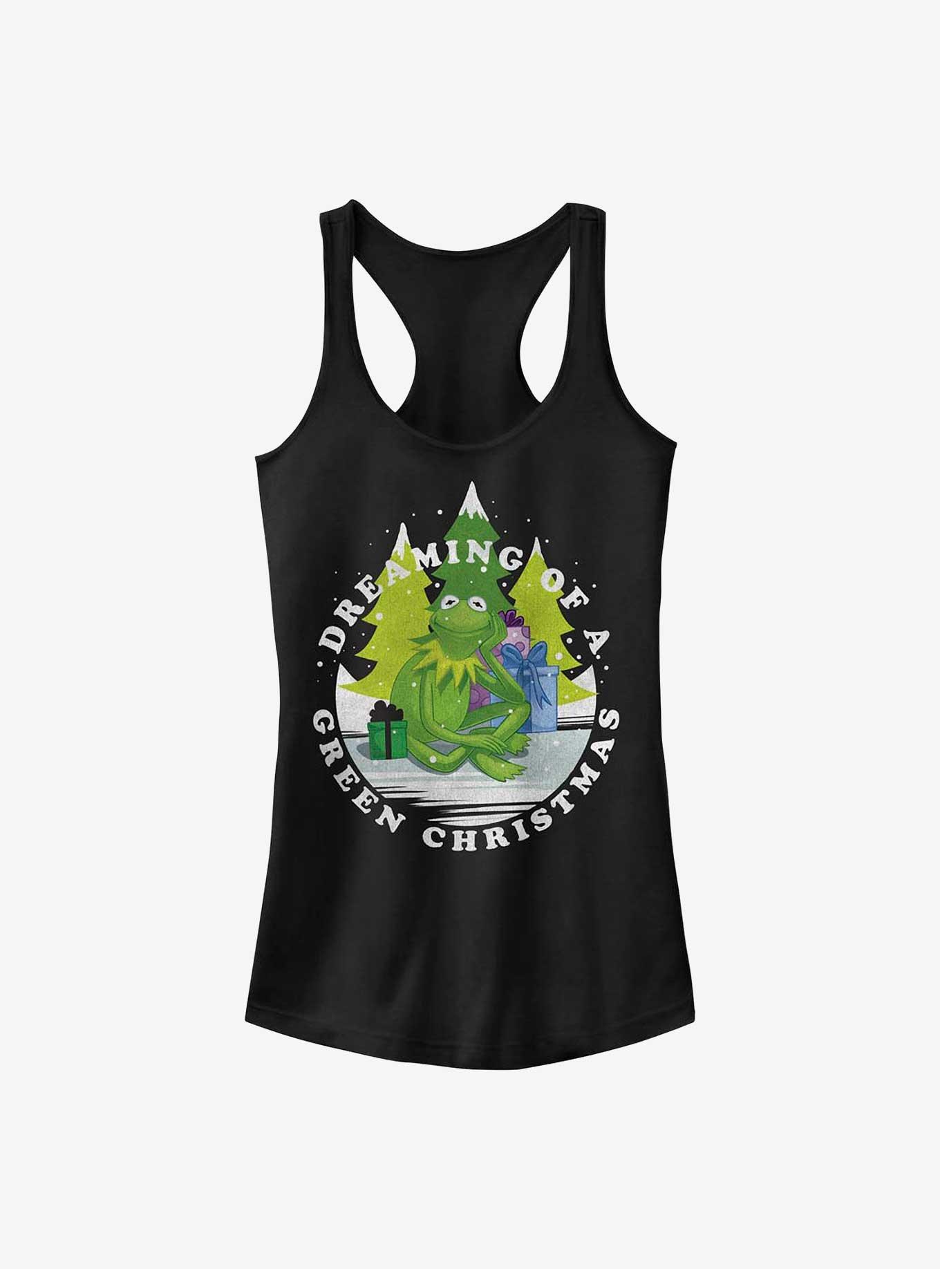 Disney The Muppets Green Christmas Girls Tank, BLACK, hi-res