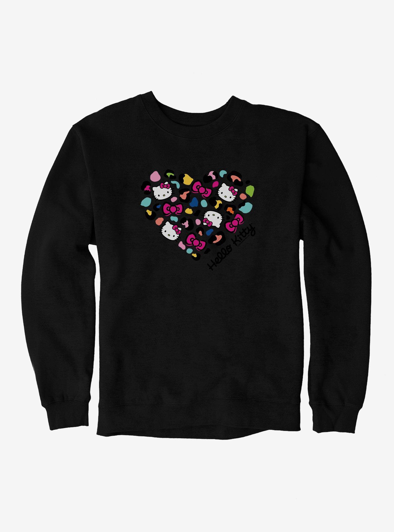 Hello Kitty Jungle Paradise Spotted Heart Logo Sweatshirt, , hi-res