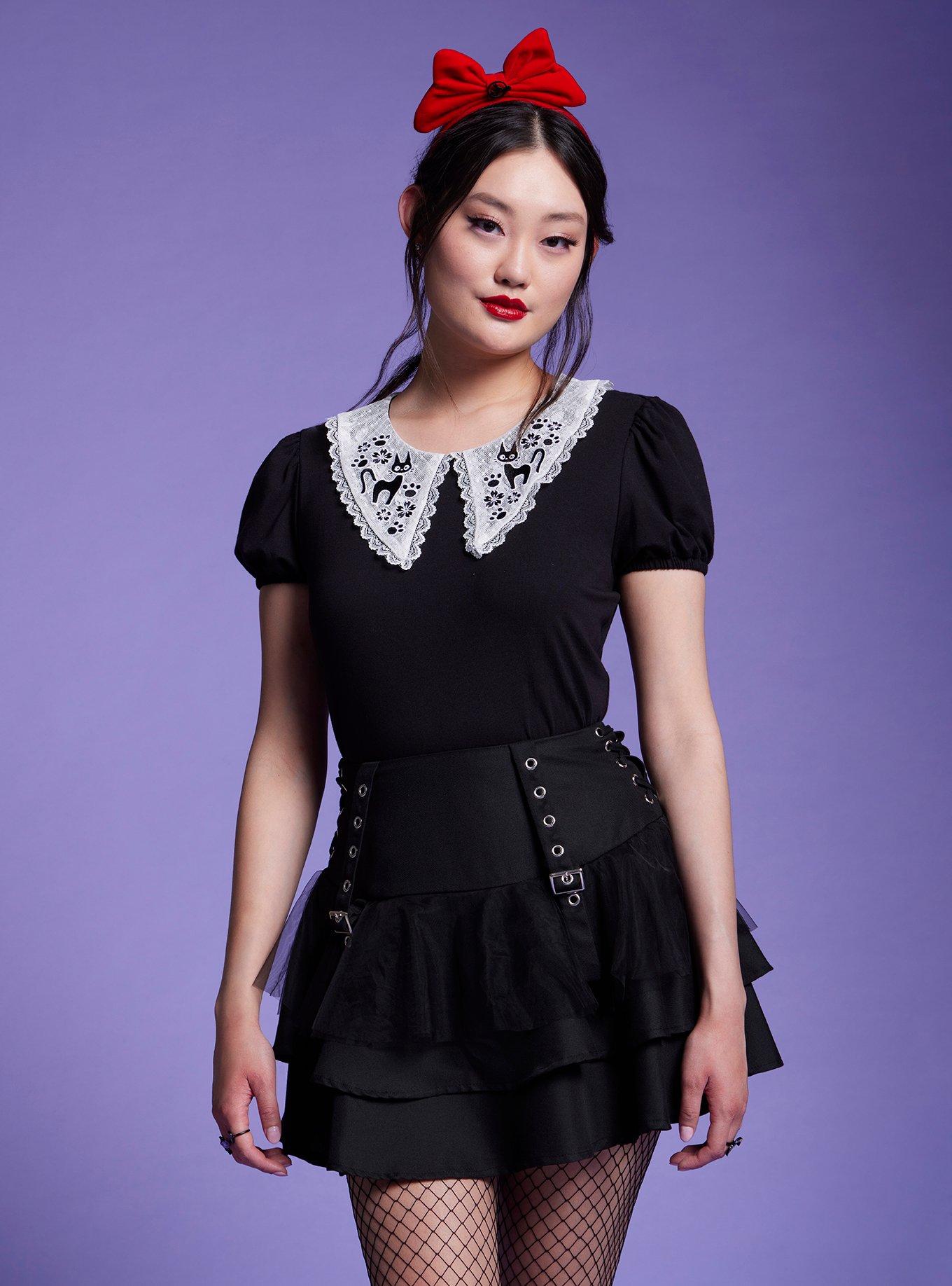 Her Universe Studio Ghibli Kiki's Delivery Service Lace Collar Girls Top, MULTI, hi-res