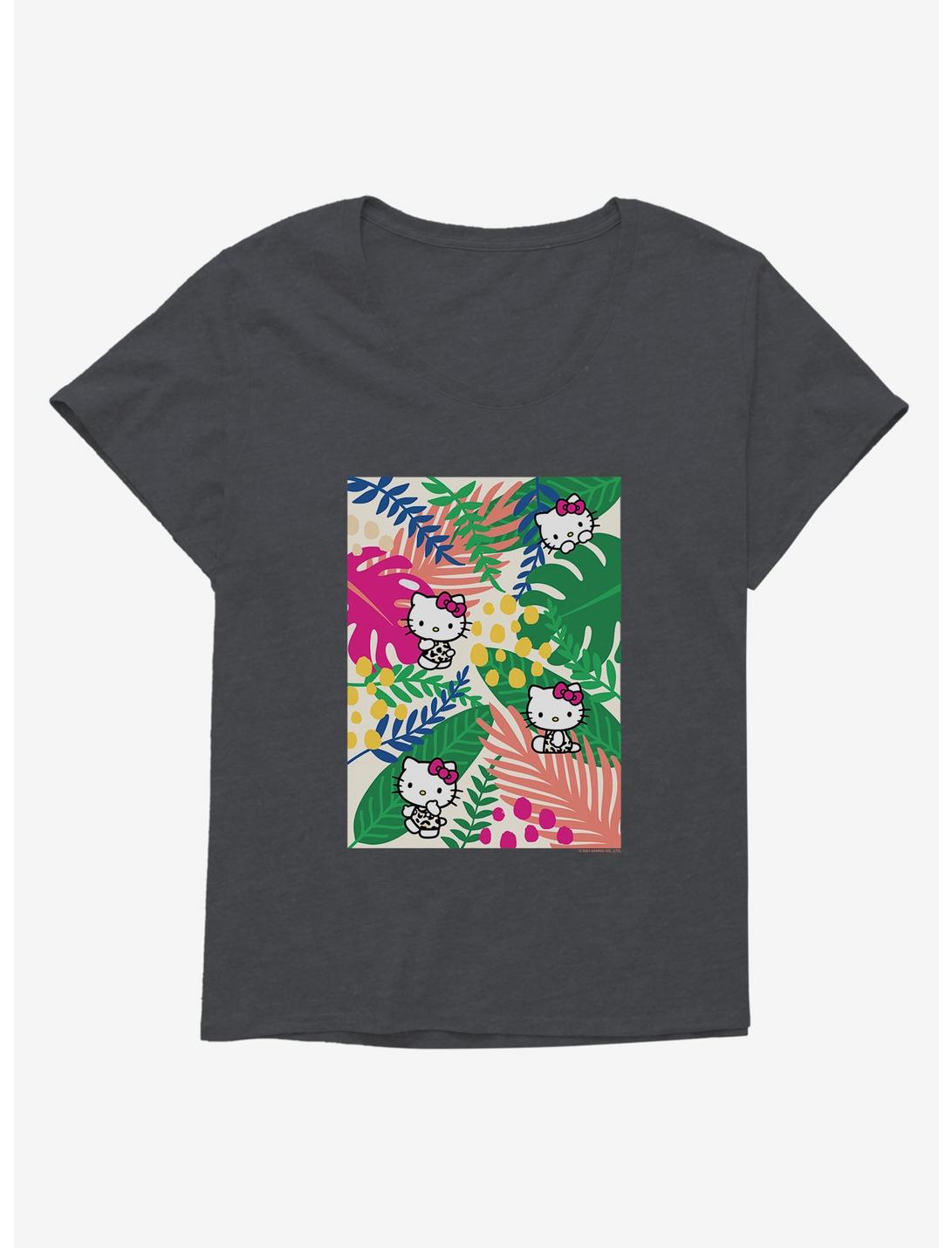 Hello Kitty Jungle Paradise Poster Girls T-Shirt Plus Size, , hi-res