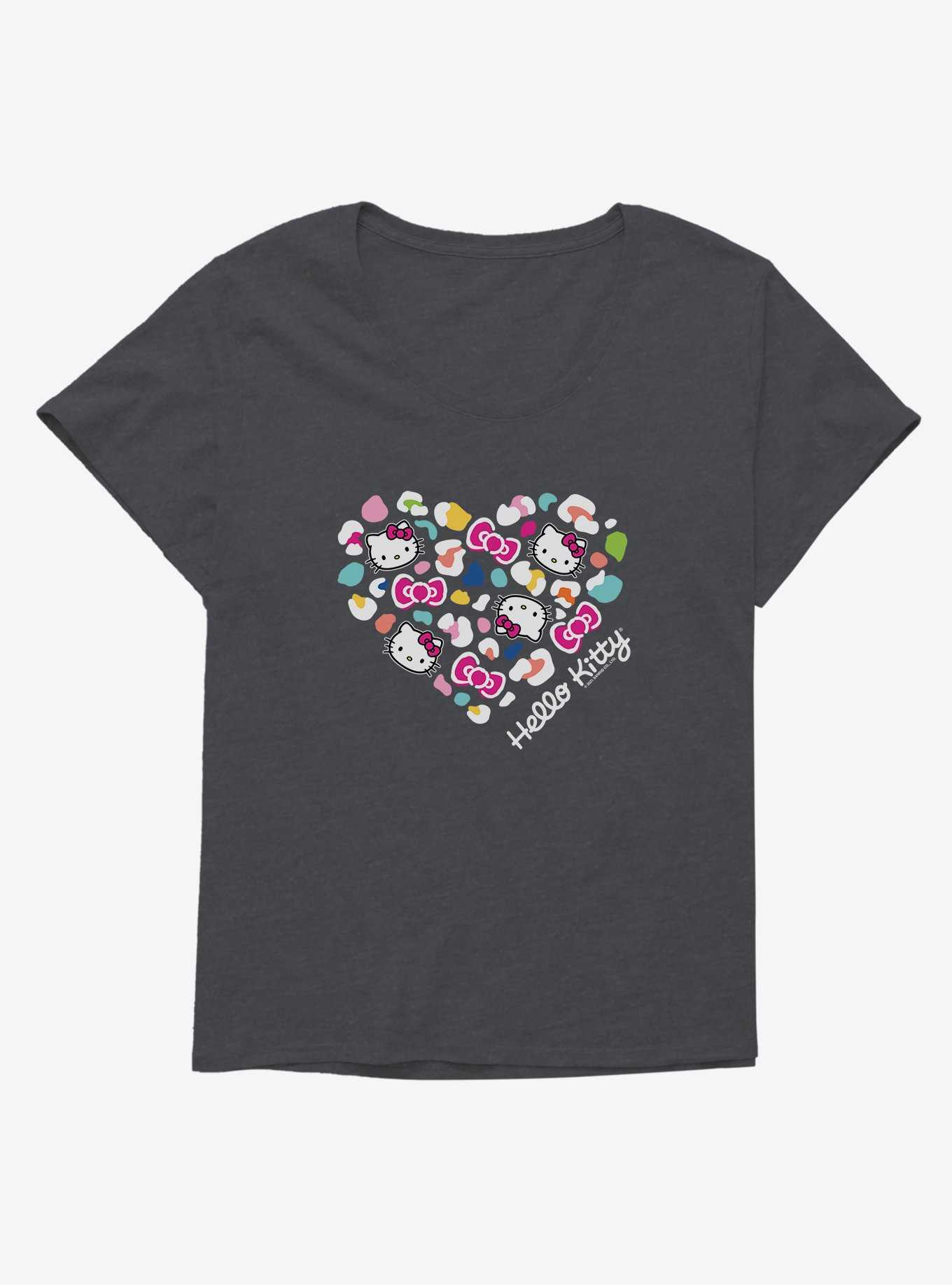 Hello Kitty Jungle Paradise Spotted Heart Girls T-Shirt Plus Size, , hi-res