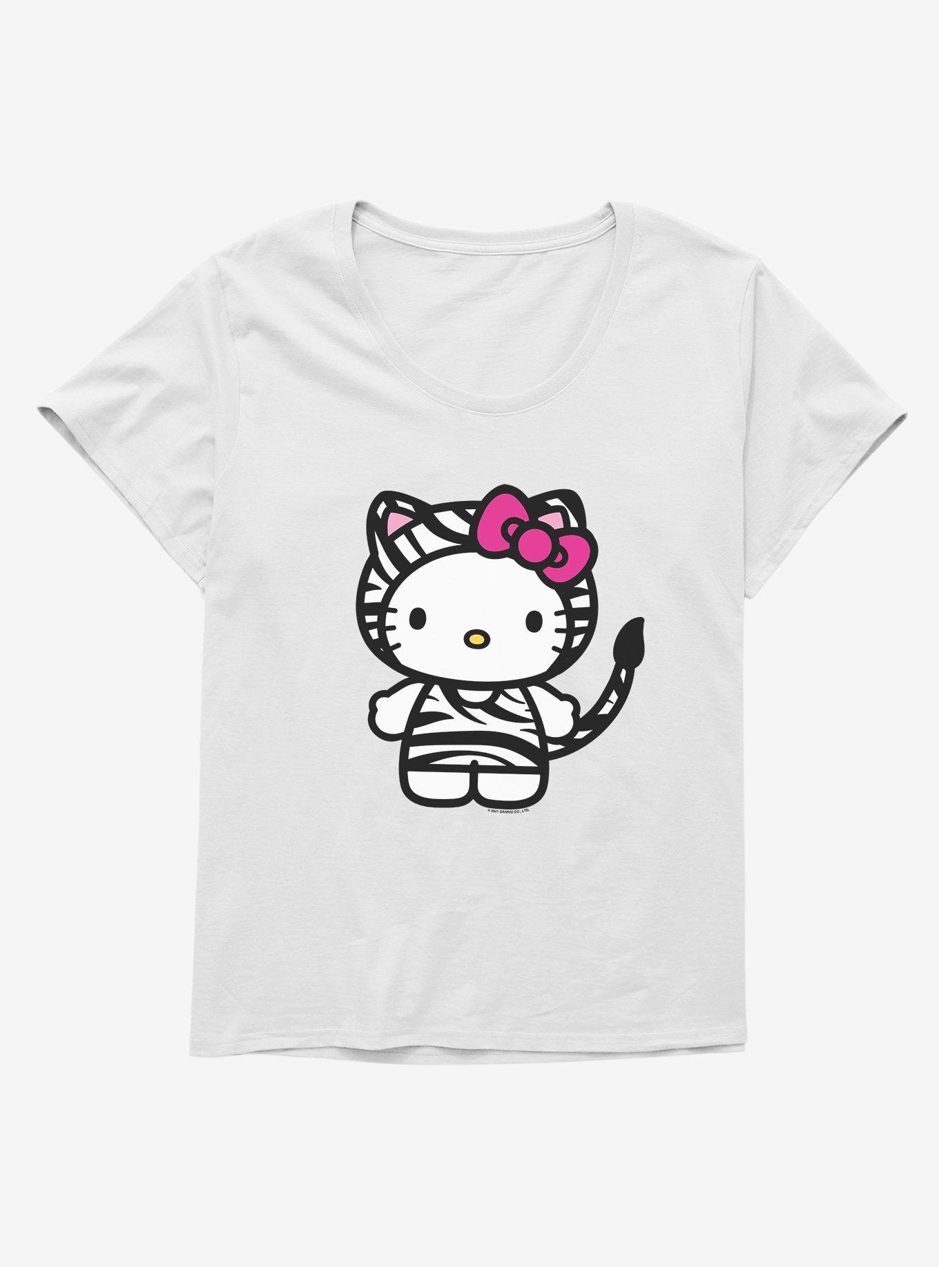 Hello Kitty Jungle Paradise Zebra Print Girls T-Shirt Plus Size, , hi-res