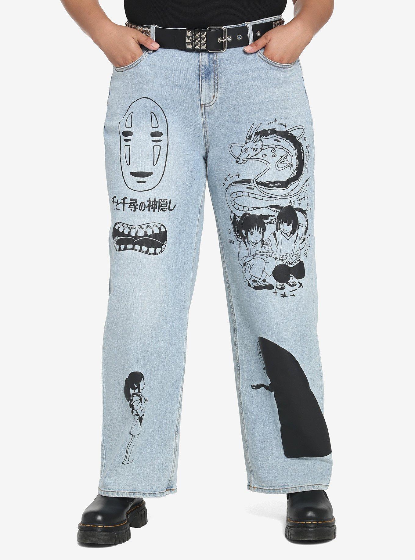Her Universe Studio Ghibli Spirited Away Icons Wide Leg Denim Pants Plus  Size