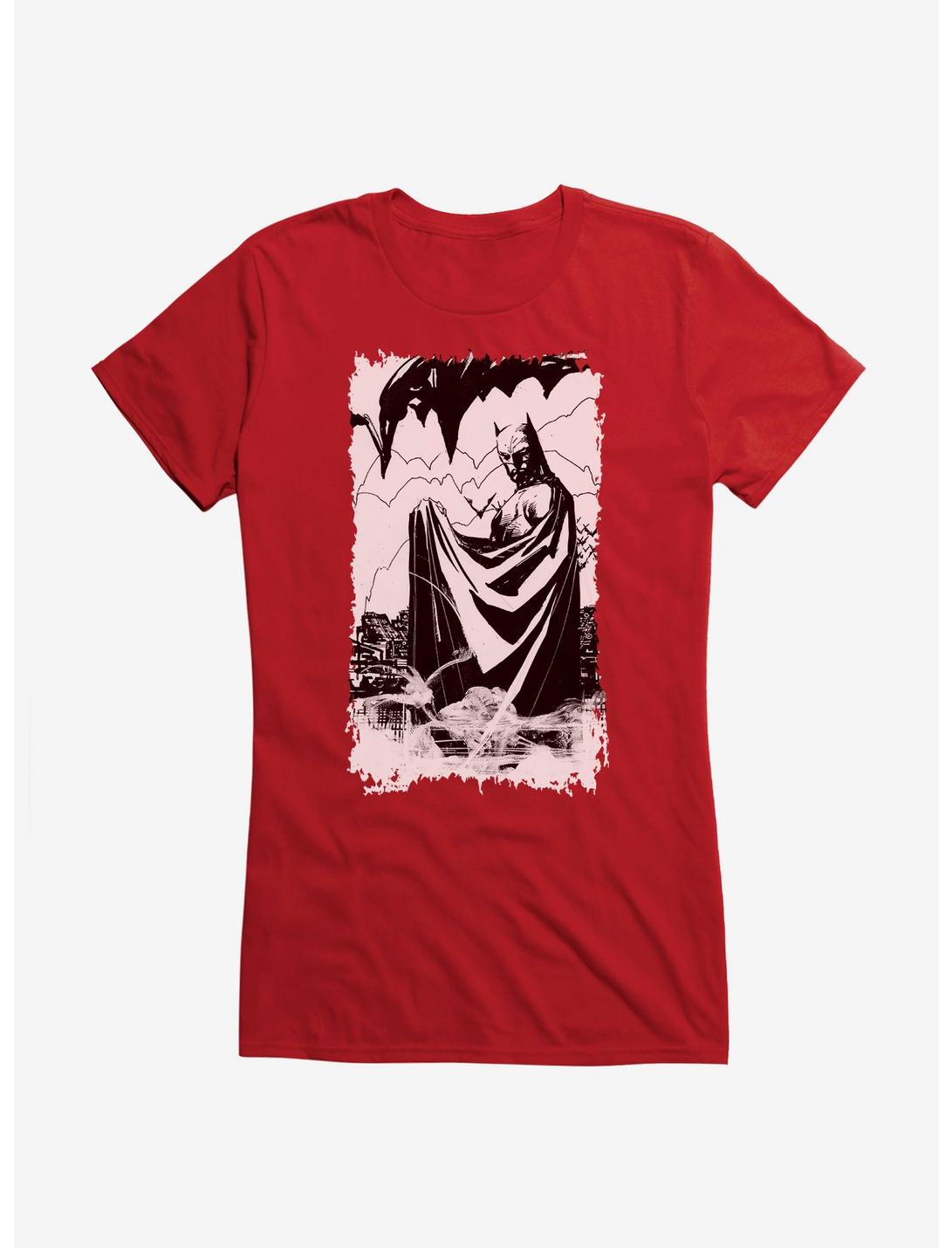 DC Comics Batman Shadows Girls T-Shirt, RED, hi-res