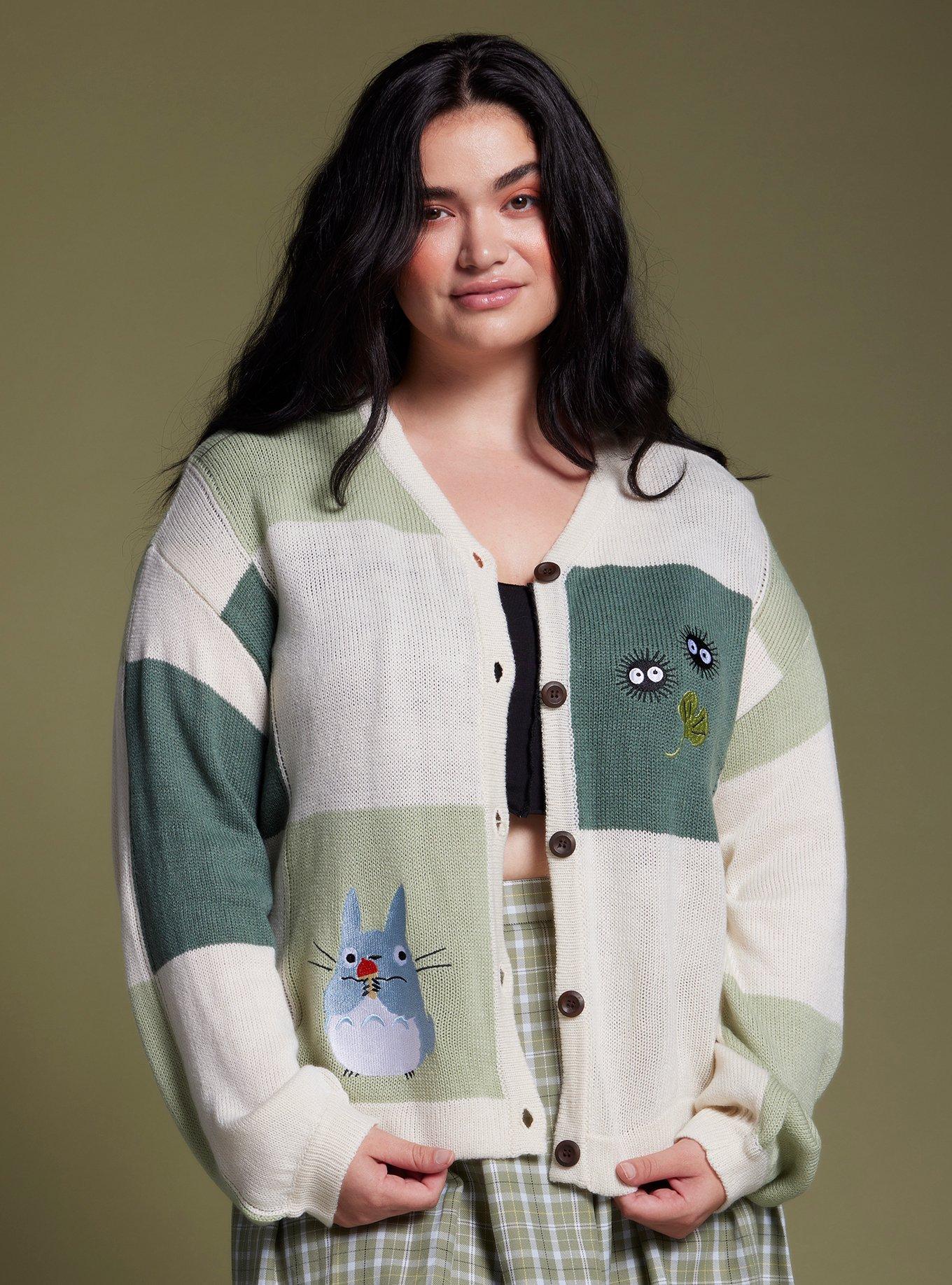 Her Universe Studio Ghibli My Neighbor Totoro Patchwork Girls Cardigan Plus Size, MULTI, hi-res