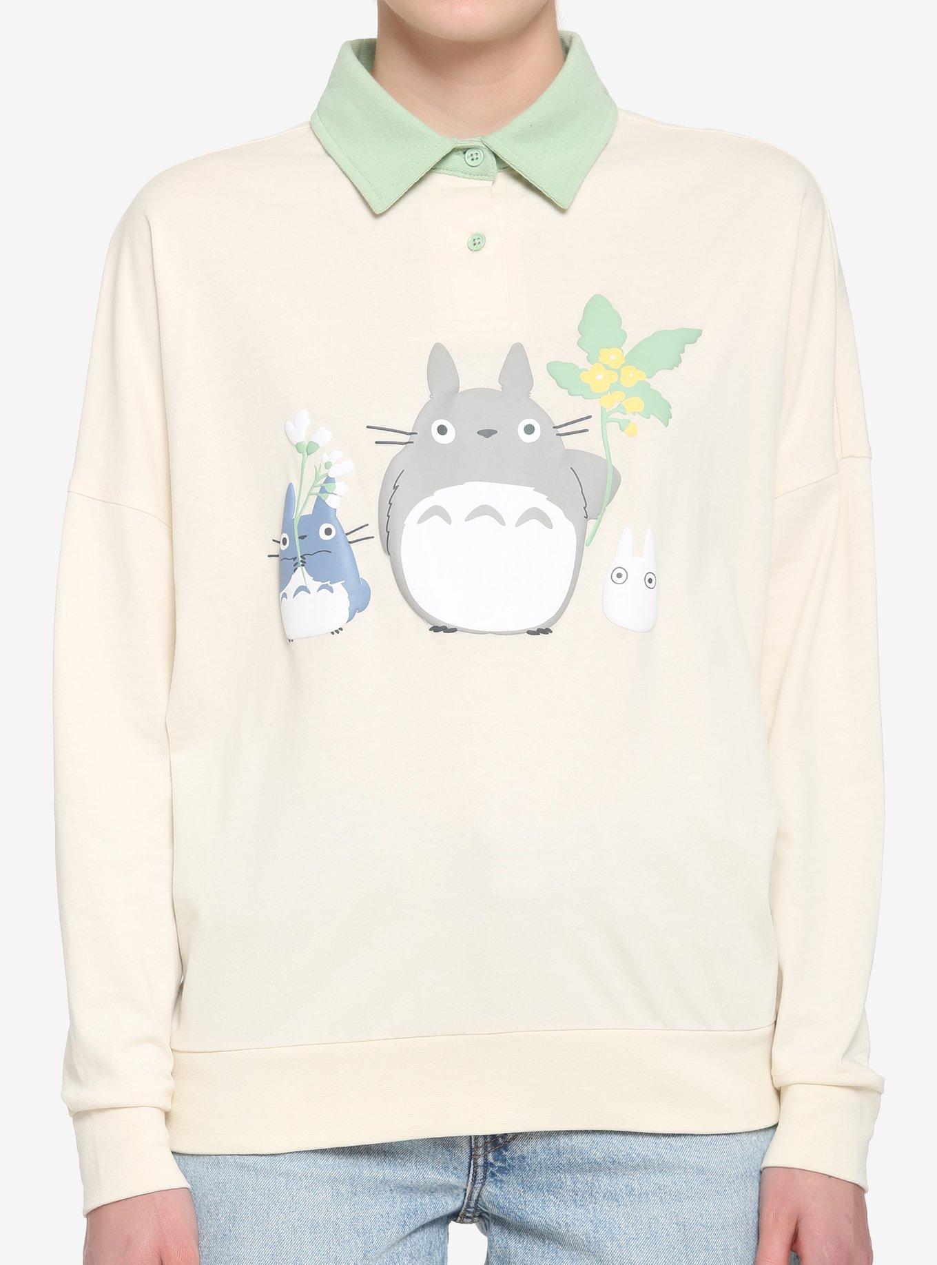 Her Universe Studio Ghibli My Neighbor Totoro Pastel Long-Sleeve Girls Polo Shirt, MULTI, hi-res
