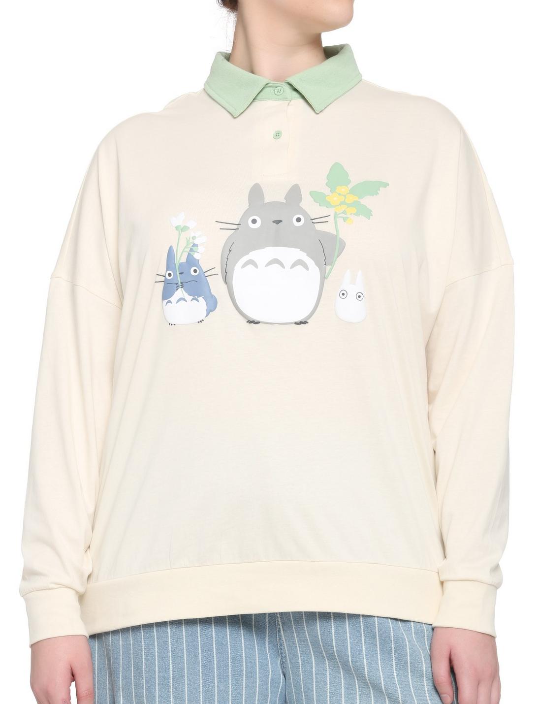 Her Universe Studio Ghibli My Neighbor Totoro Pastel Long-Sleeve Girls Polo Shirt Plus Size, MULTI, hi-res