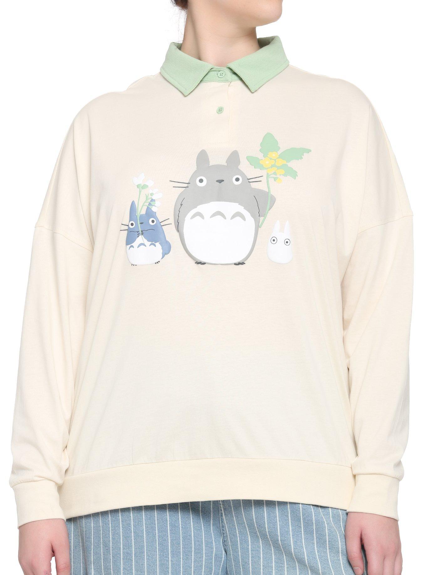 Her Universe Studio Ghibli My Neighbor Totoro Pastel Long-Sleeve Girls Polo Shirt Plus Size, MULTI, hi-res view 1