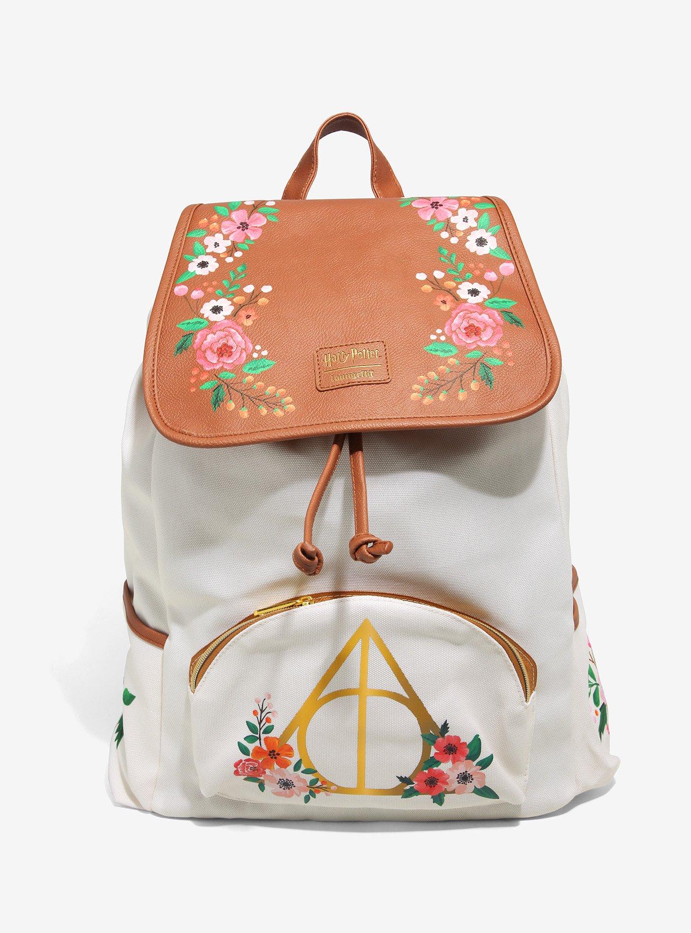 Floral Print Backpack / Bag Charm / Set