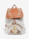 Loungefly Harry Potter Floral Deathly Hallows Slouch Backpack, , hi-res