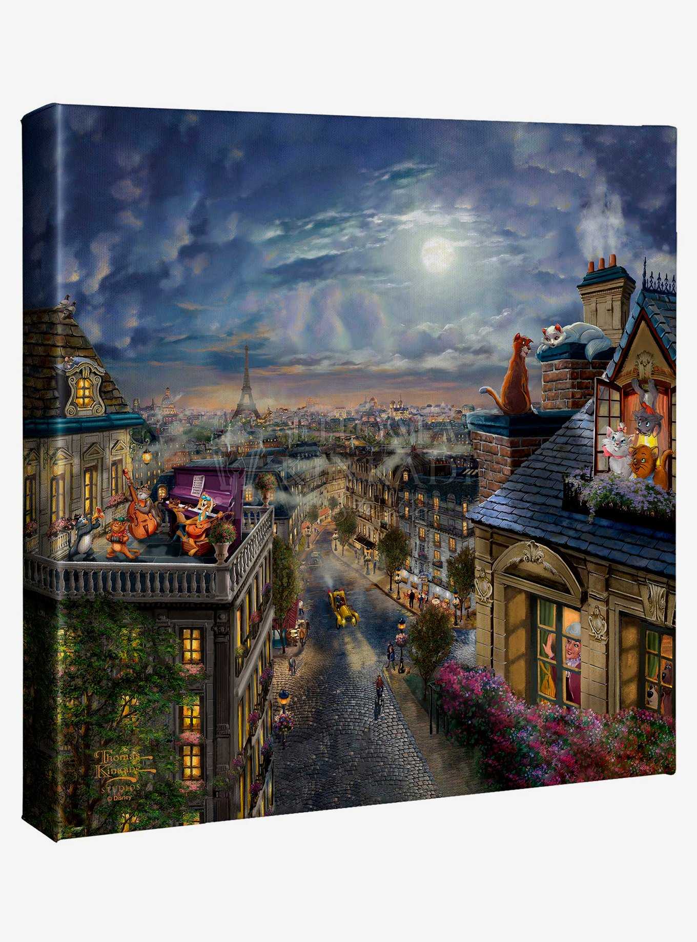 Disney The Aristocats Love Under The Moon 14" X 14" Gallery Wrapped Canvas, , hi-res