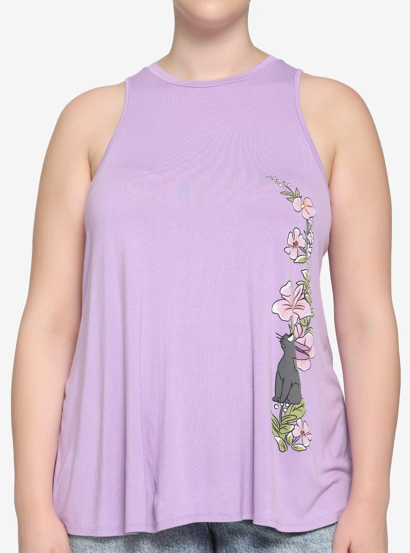 Her Universe Studio Ghibli Kiki's Delivery Service Jiji High Neck Tank Top Plus Size, LIGHT PURPLE, hi-res