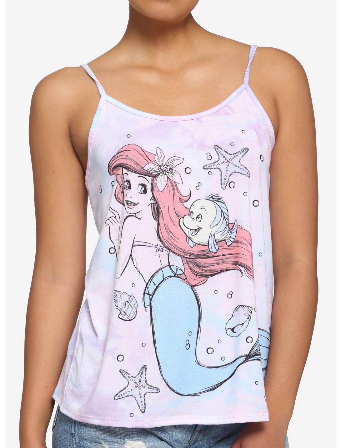 Disney The Little Mermaid Pastel Watercolor Cami, MULTI TIE DYE, hi-res