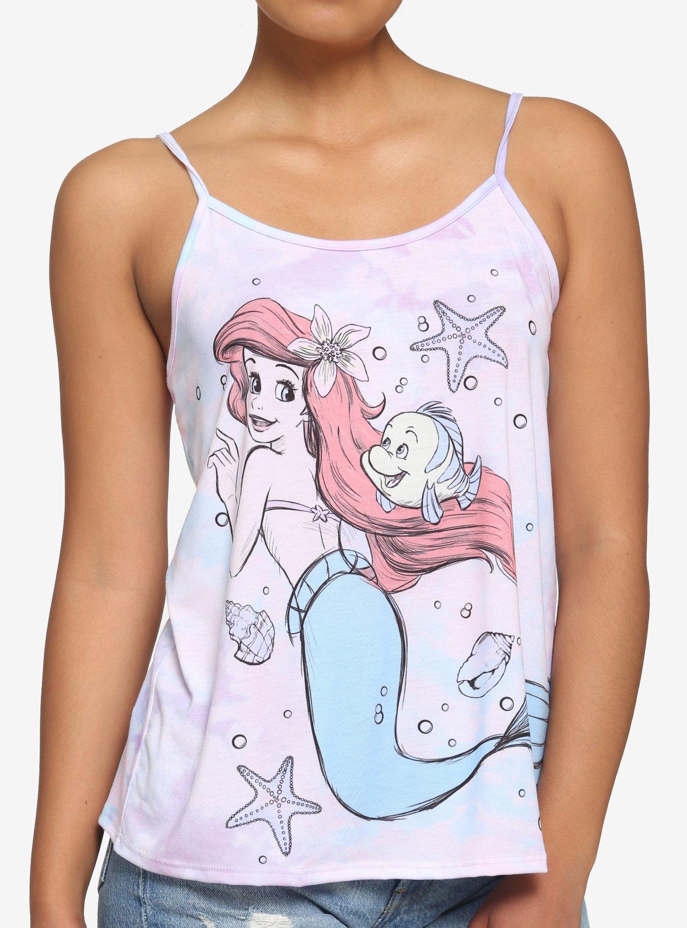 Disney The Little Mermaid Pastel Watercolor Cami, MULTI TIE DYE, hi-res
