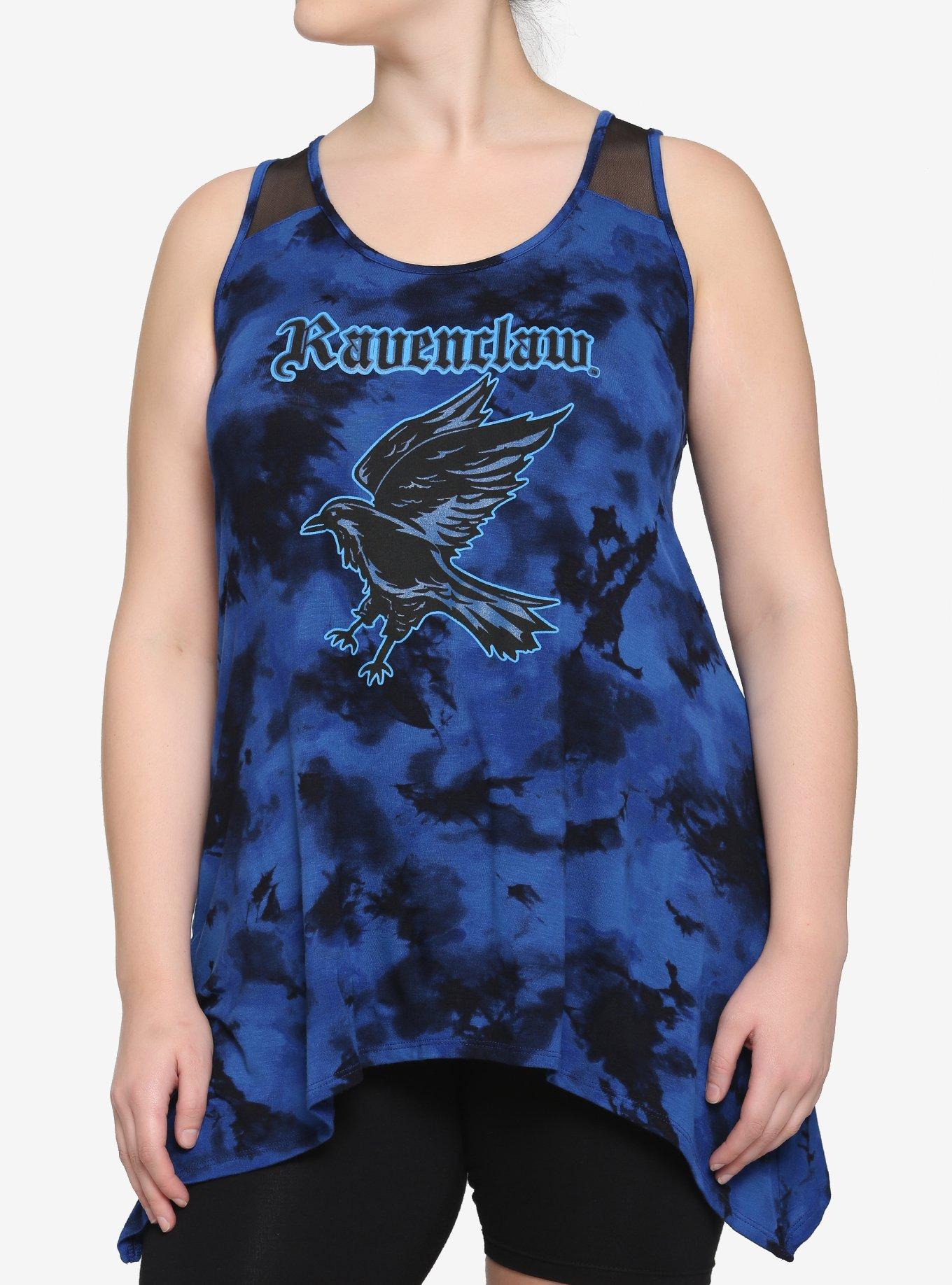 Harry Potter Ravenclaw Tie-Dye Tank Top Plus Size, DARK BLUE, hi-res