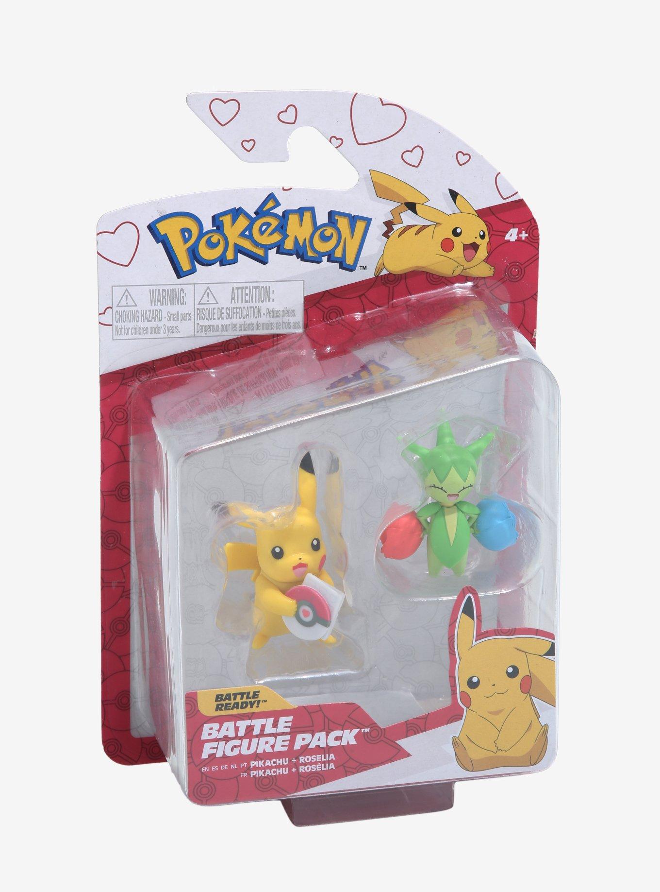 Pok&eacute;mon Pikachu & Roselia Battle Figure Set , , hi-res