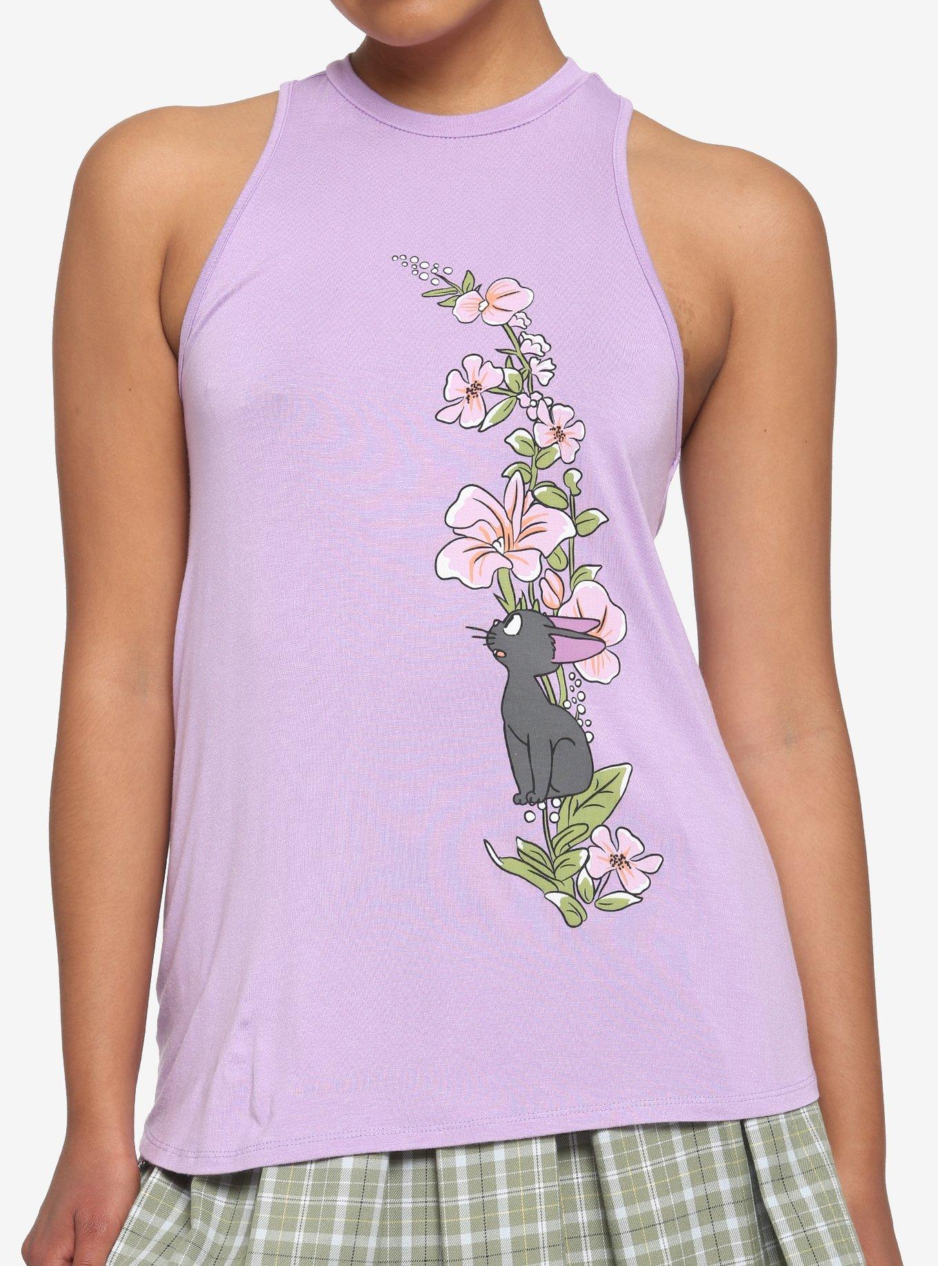 Her Universe Studio Ghibli Kiki's Delivery Service Jiji High Neck Tank Top, LIGHT PURPLE, hi-res