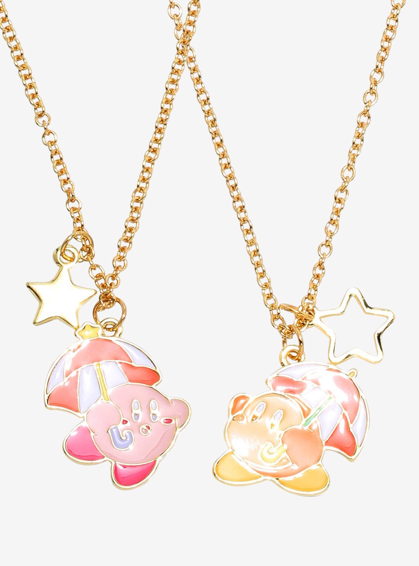 Kirby Waddle Dee Umbrella Best Friend Necklace Set