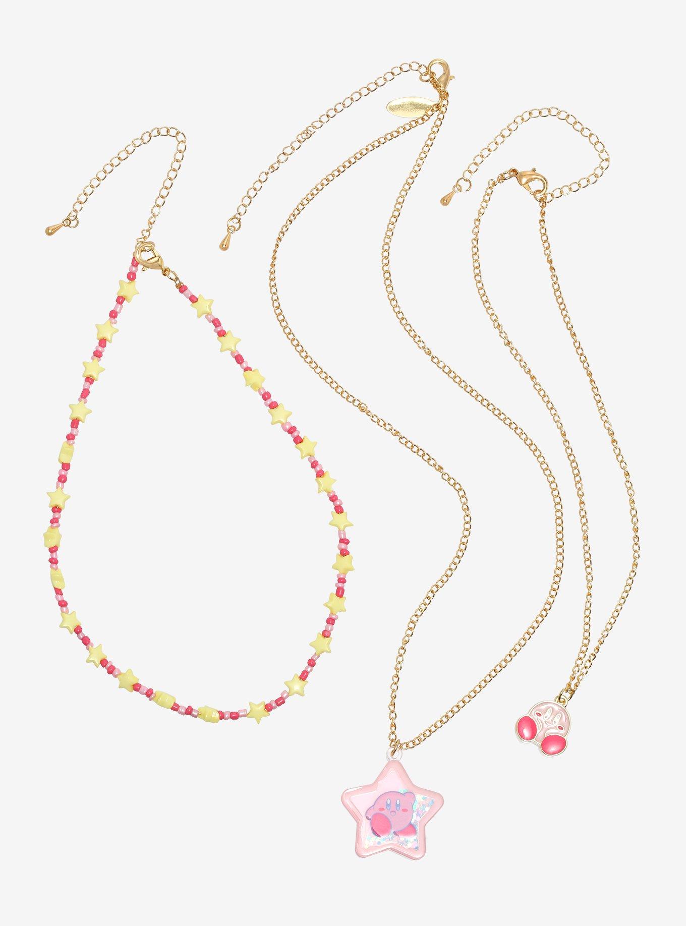 Kirby Star Charm Bead Necklace Set, , hi-res