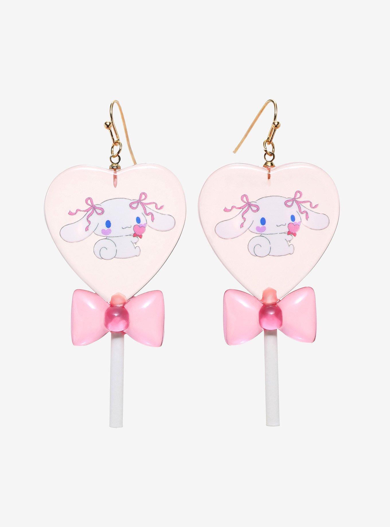 Cinnamoroll Heart Lollipop Earrings