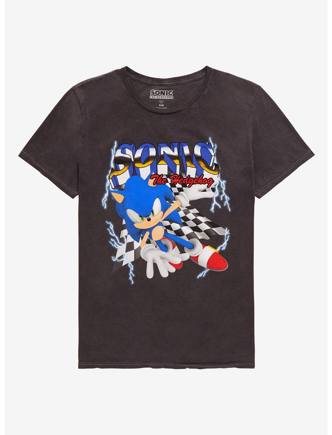 Sonic the Hedgehog Sonic Racing T-Shirt - BoxLunch Exclusive, BLACK, hi-res