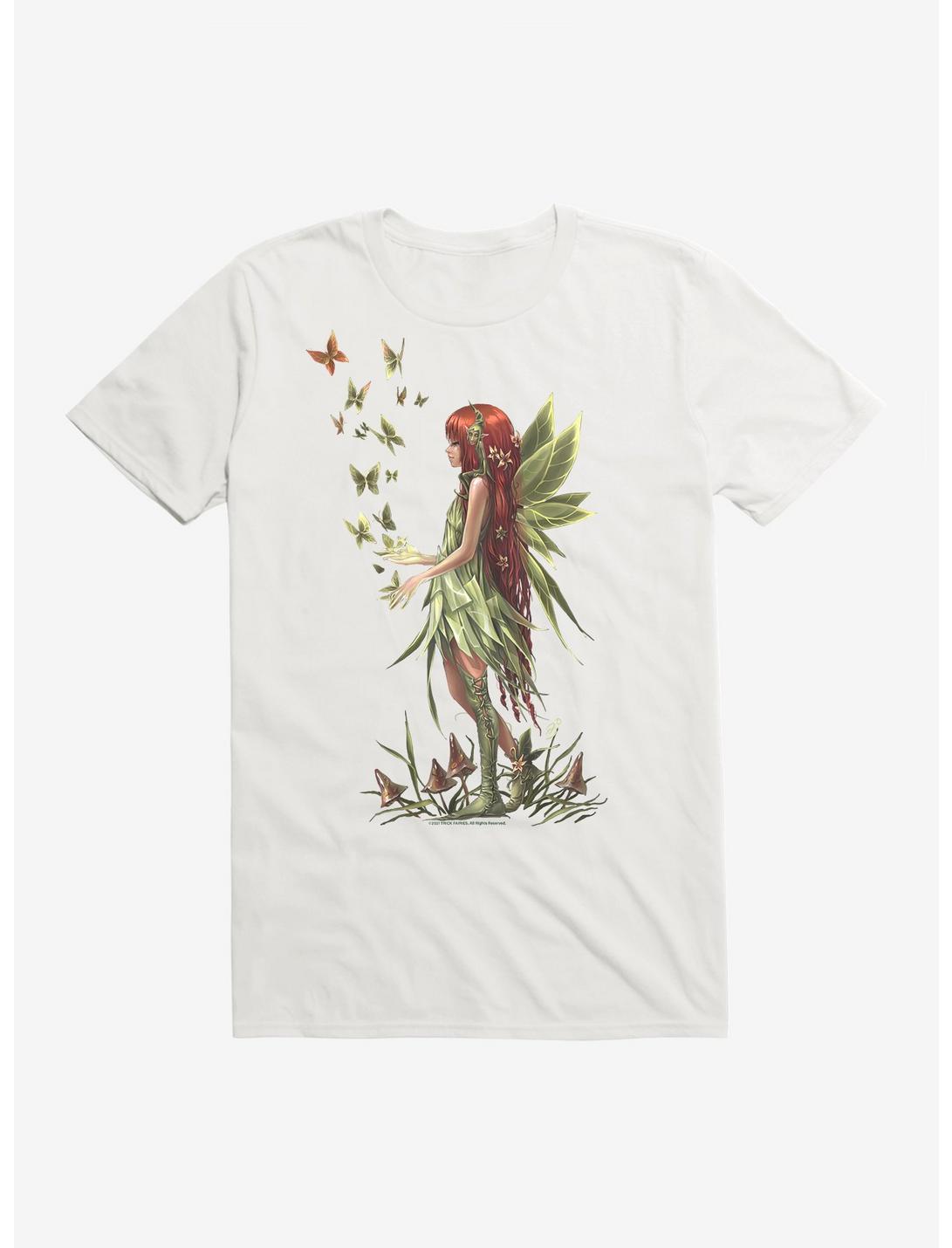 Fairies By Trick Sweet Green Fairy T-Shirt, WHITE, hi-res