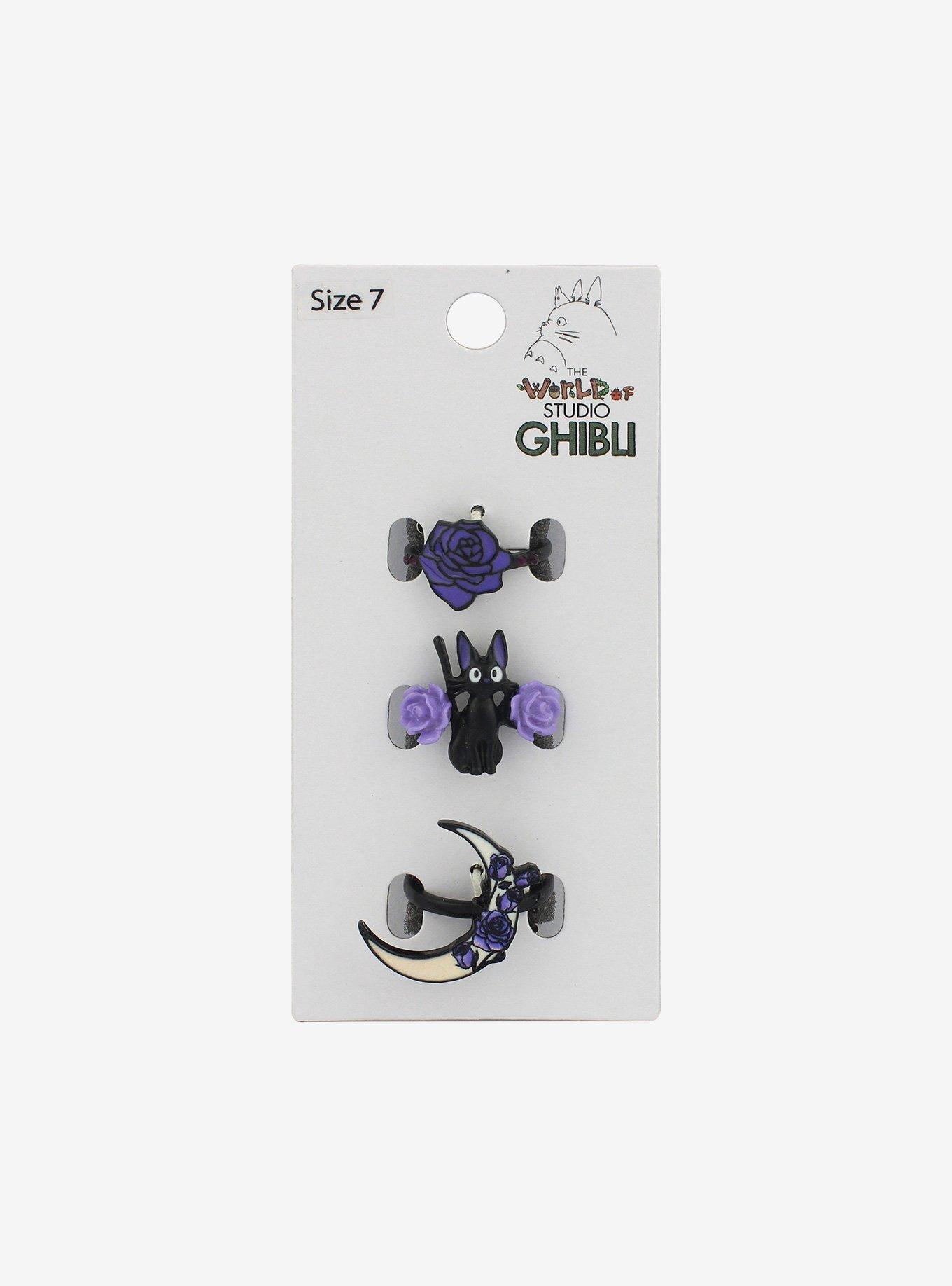 Her Universe Studio Ghibli Kiki's Delivery Service Jiji Celestial Flower Ring Set, , hi-res