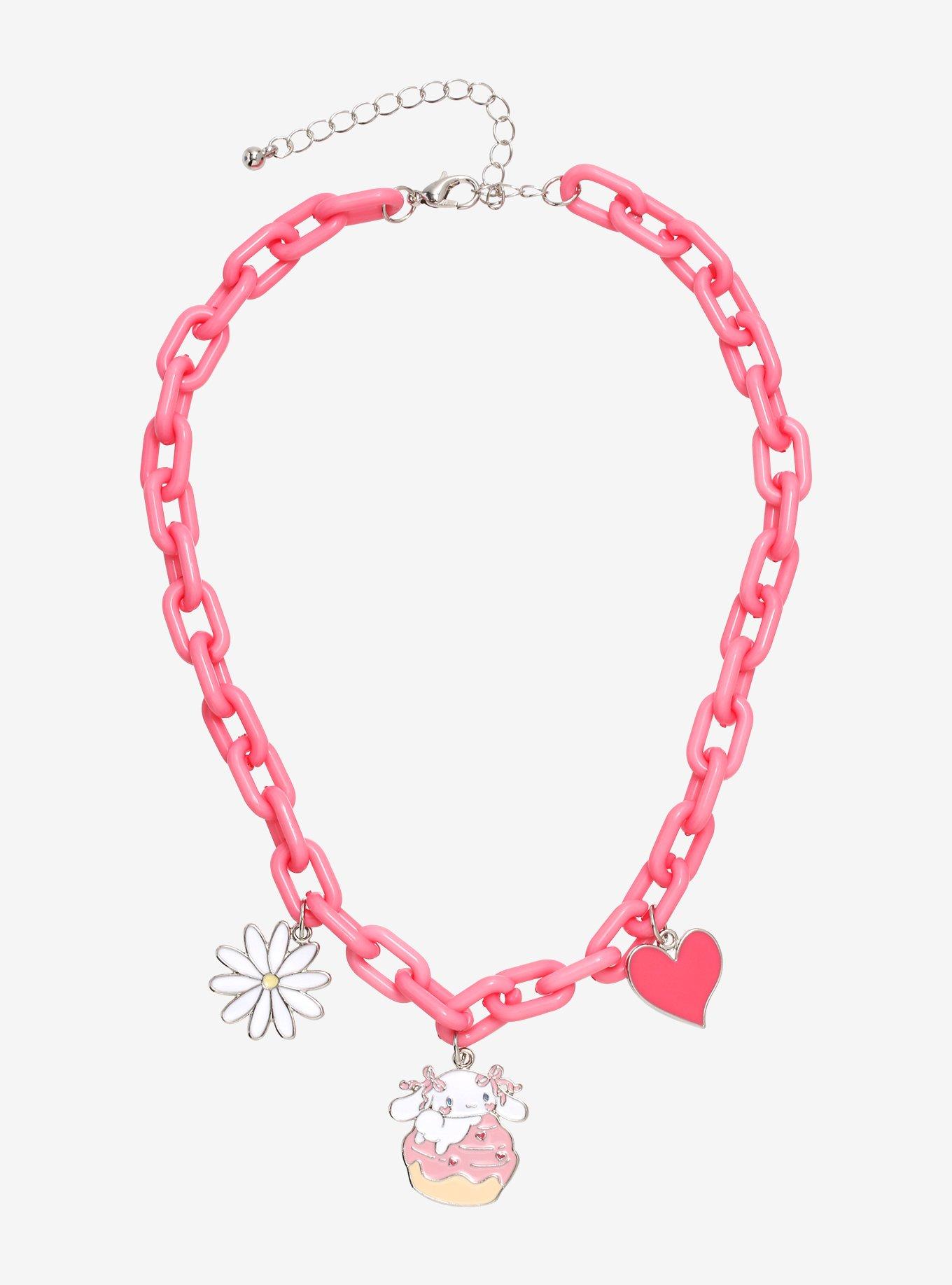 Cinnamoroll Pink Chunky Chain Necklace, , hi-res
