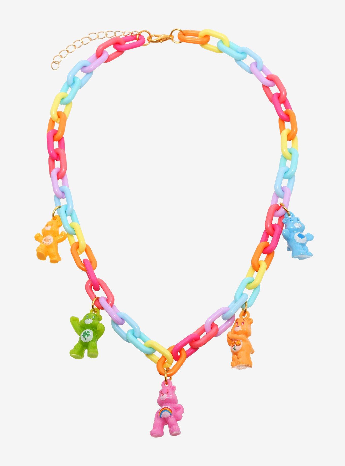 Care Bears Rainbow Chunky Chain Charm Necklace, , hi-res
