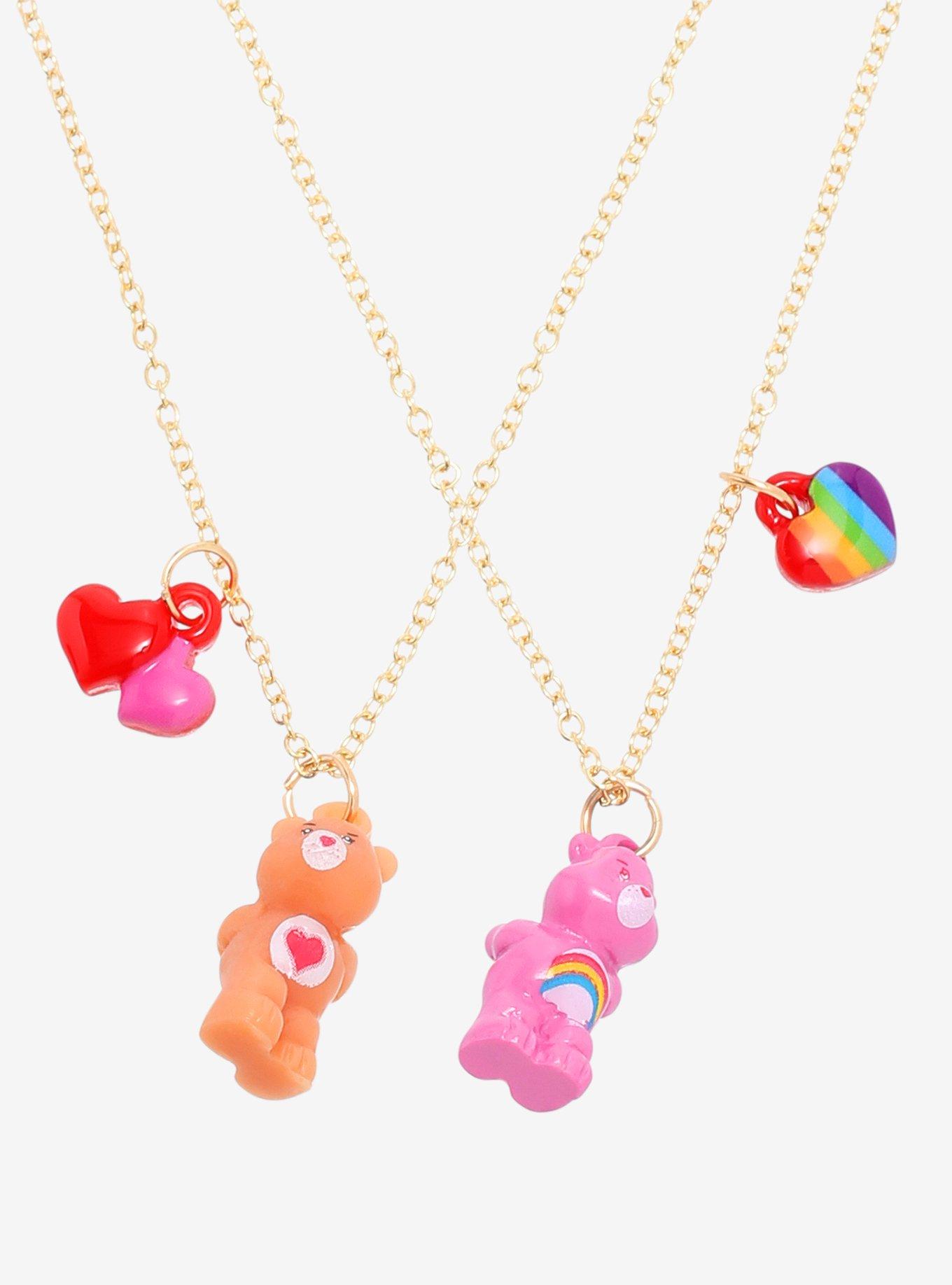 Care Bears Rainbow Heart Charm Best Friend Bracelet Set, , hi-res