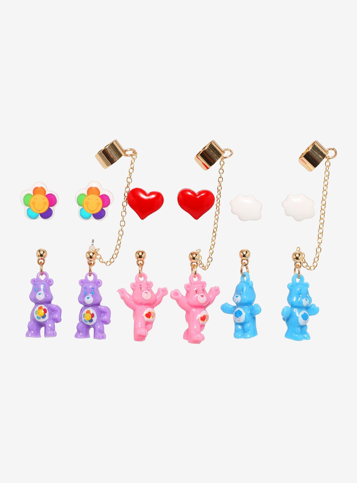 Care Bears Belly Badge Icons Earring Set, , hi-res