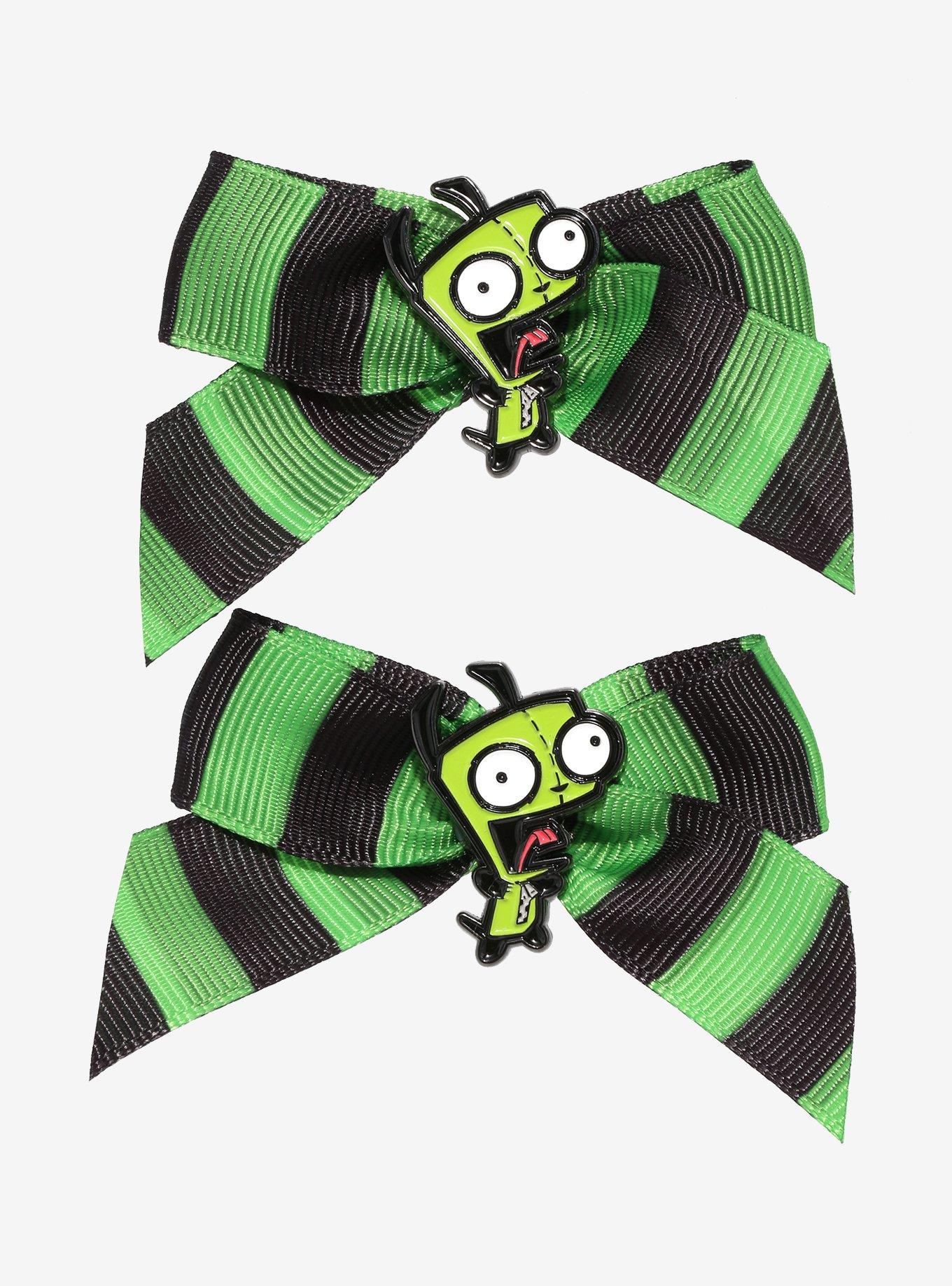 Invader Zim GIR Stripe Hair Bow Set, , hi-res