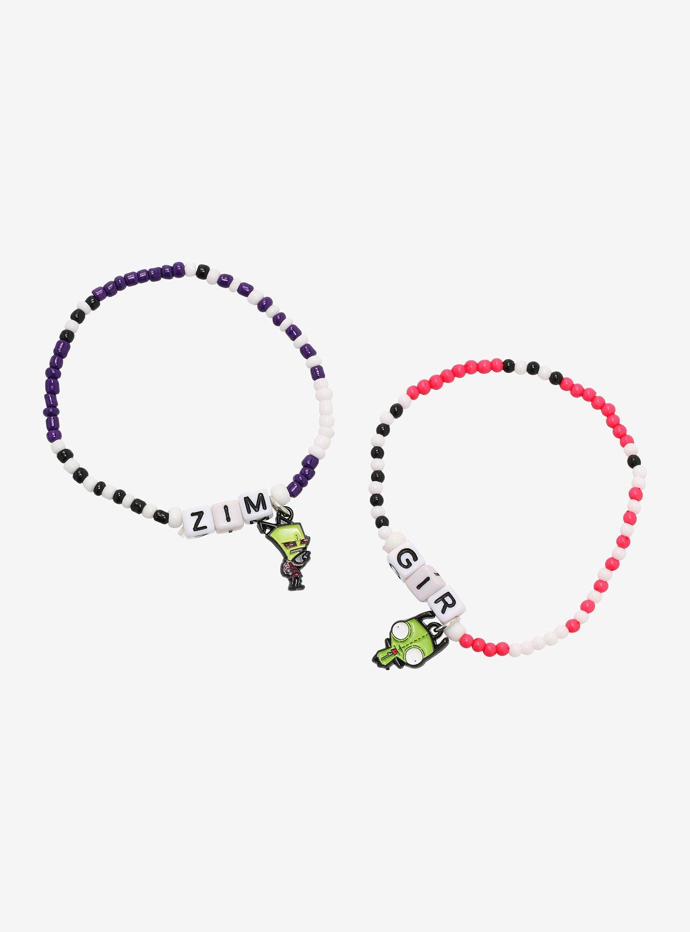 Invader Zim Beaded Charm Best Friend Bracelet Set, , hi-res