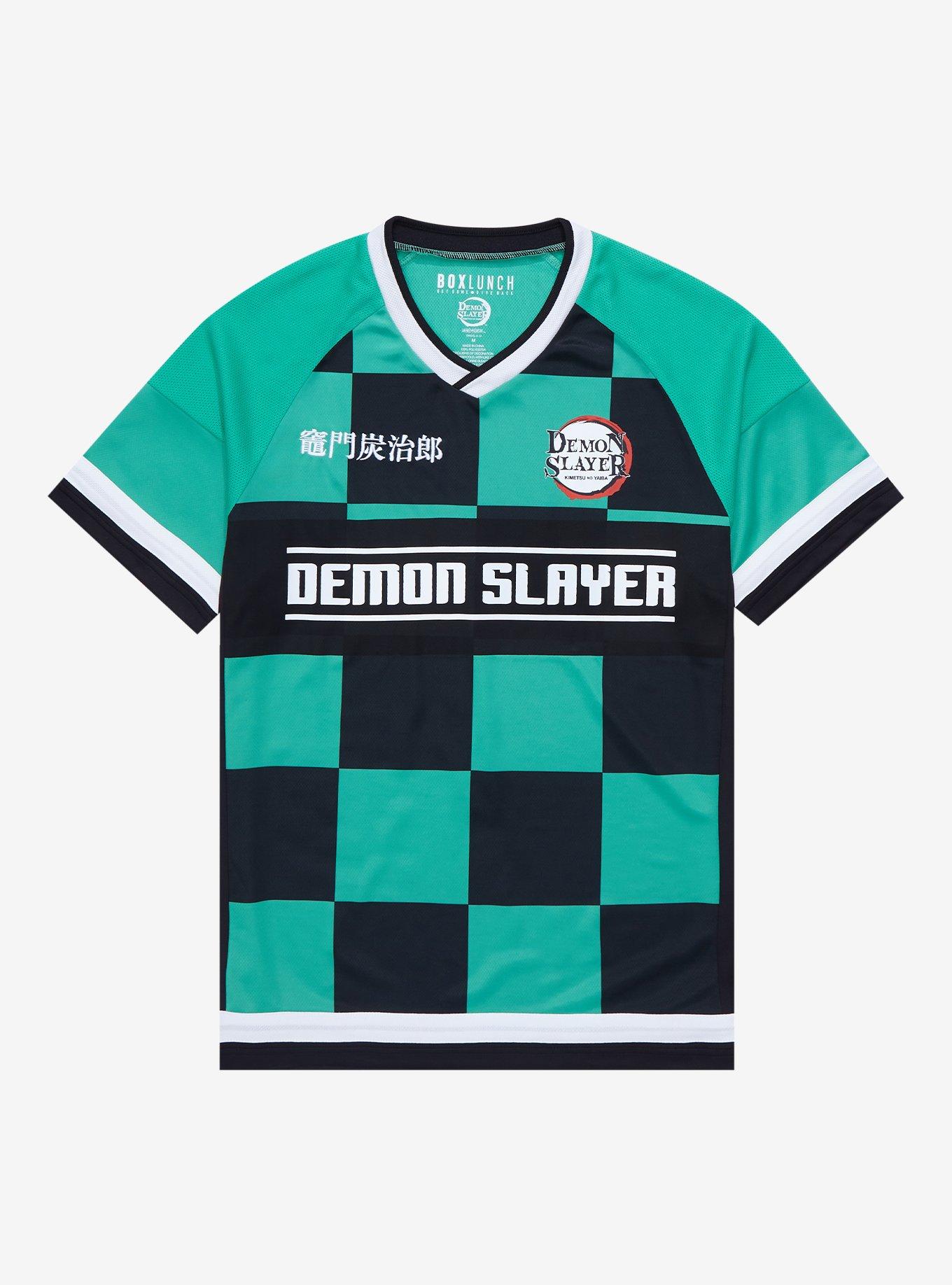 Demon Slayer: Kimetsu no Yaiba Tanjiro Soccer Jersey - BoxLunch Exclusive, TEAL, hi-res