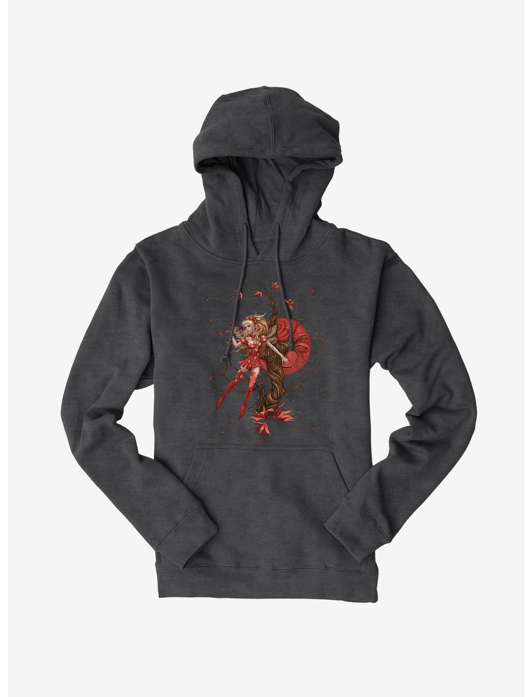 Fairies By Trick Lady Bug Love Fairy Hoodie, CHARCOAL HEATHER, hi-res