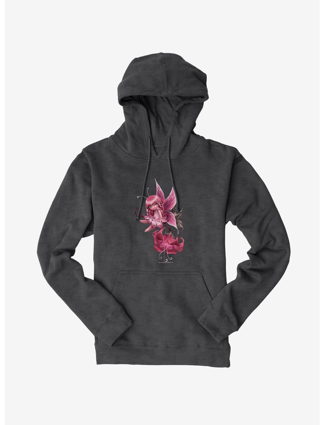 Fairies By Trick Pink Fairy Hoodie, CHARCOAL HEATHER, hi-res