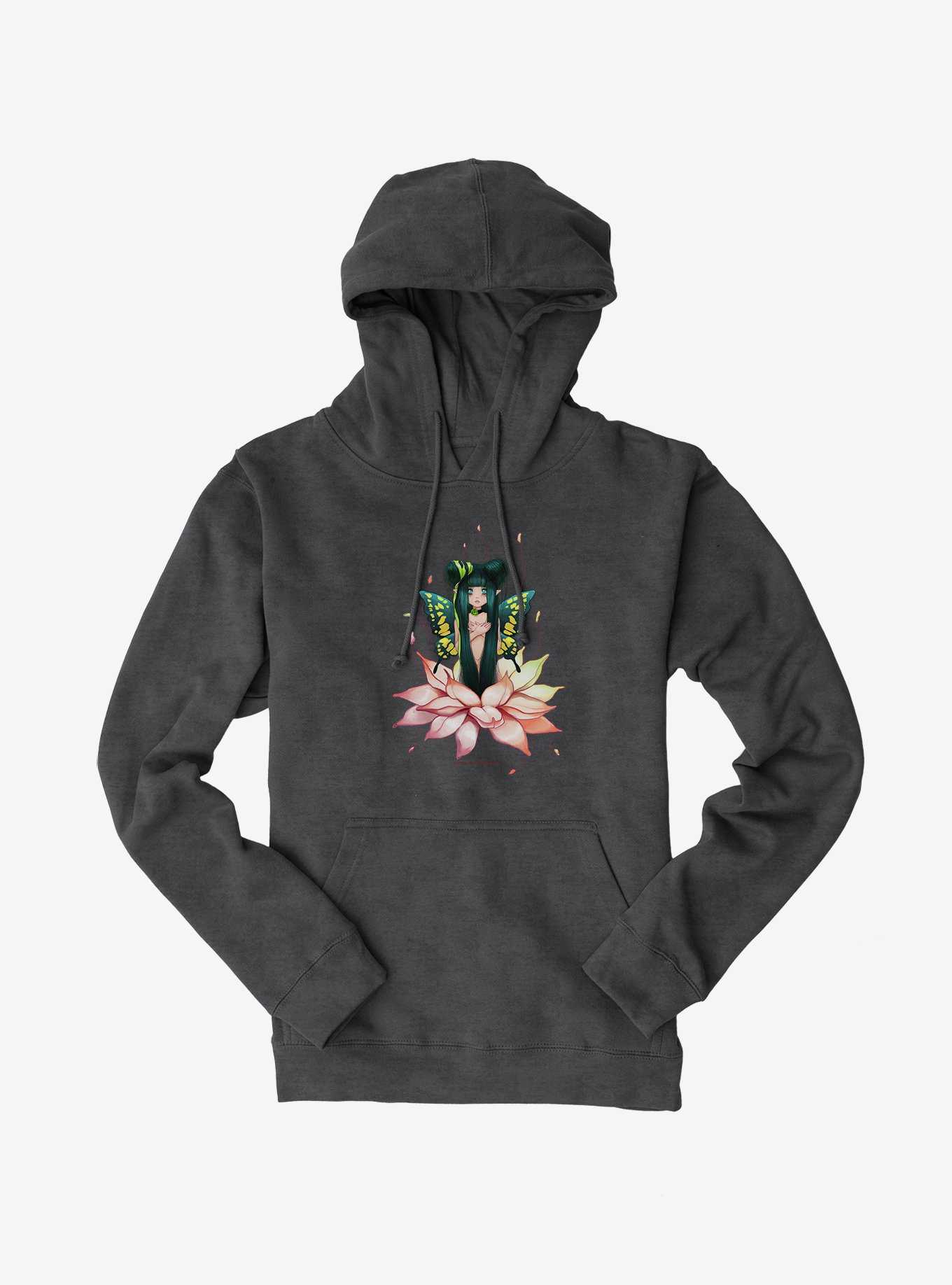 Fairies By Trick Space Buns Fairy Hoodie, CHARCOAL HEATHER, hi-res