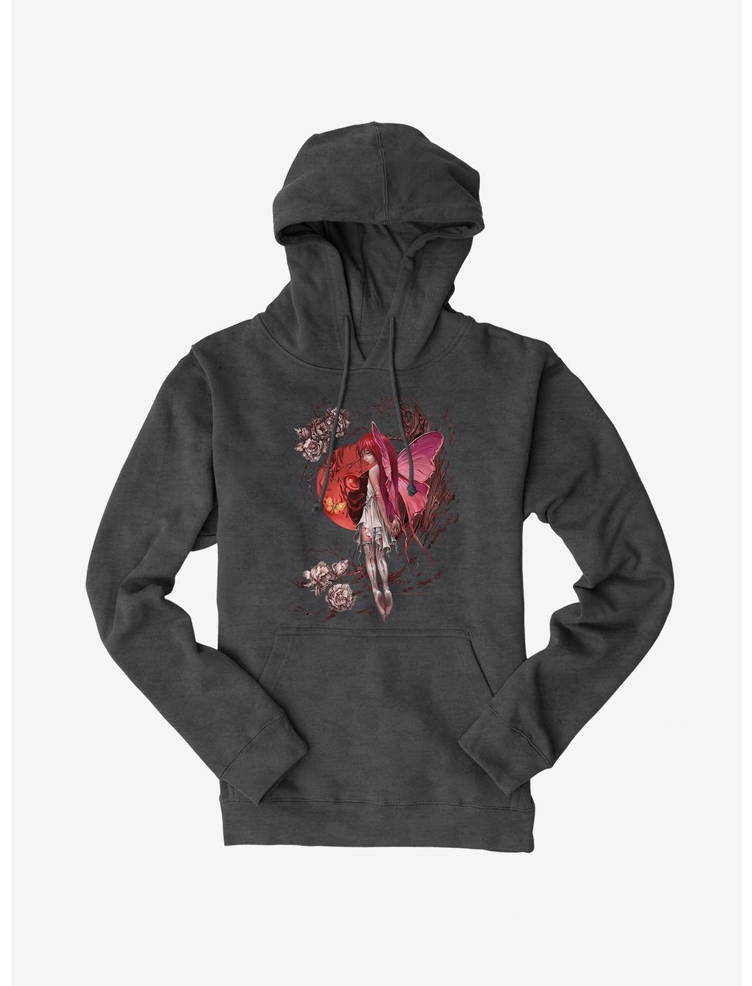 Fairies By Trick Red Moon Fairy Hoodie, CHARCOAL HEATHER, hi-res