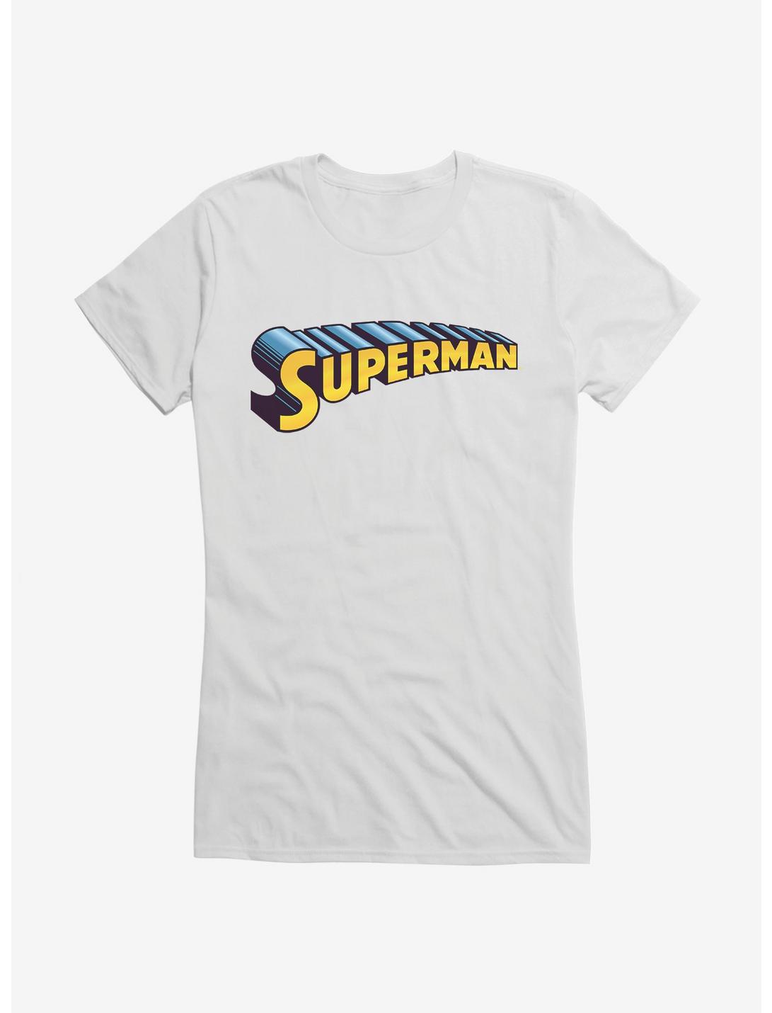 DC Comics Superman Blue 3D Logo Girls T-Shirt, , hi-res