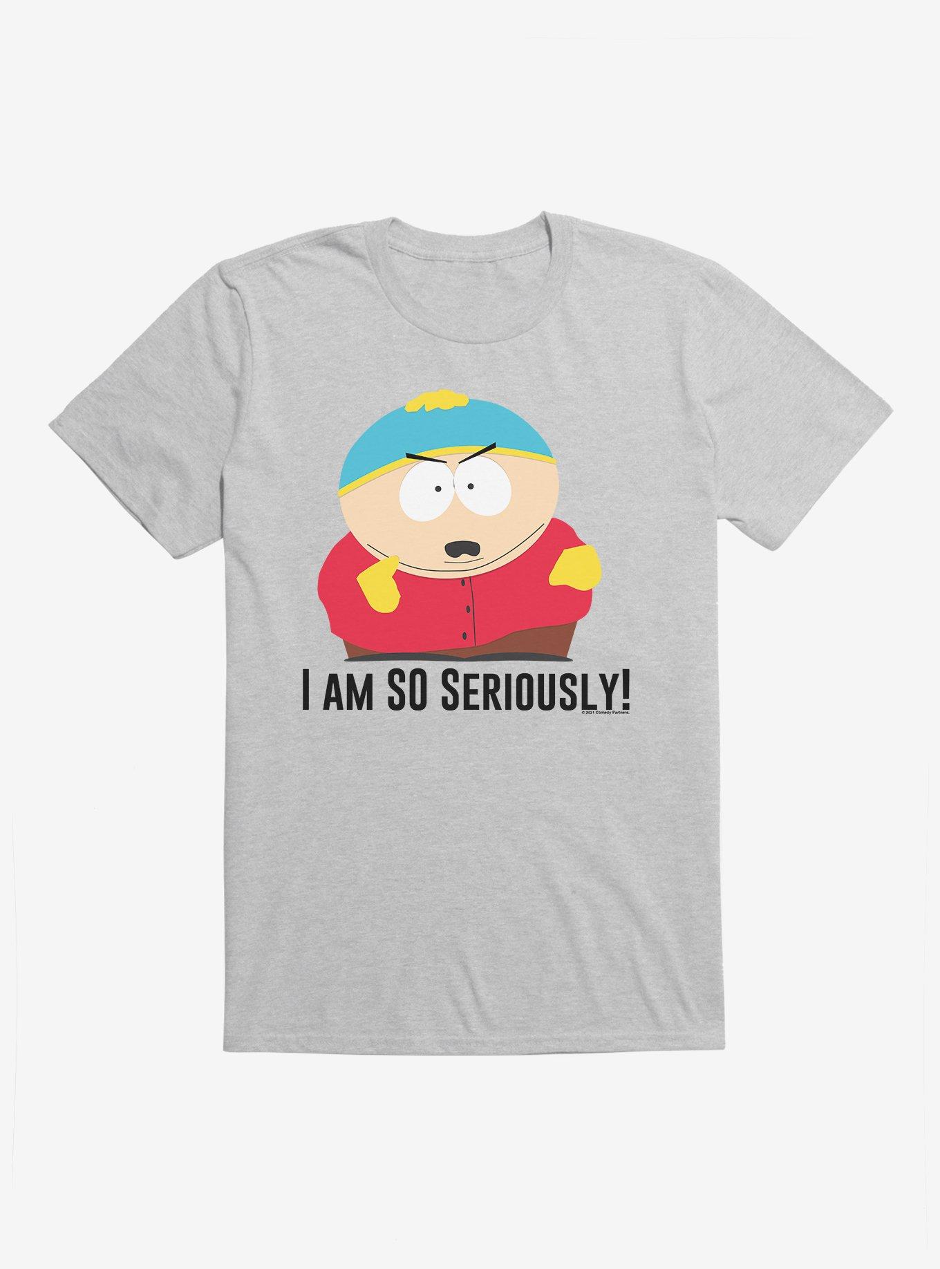 South Park Season Reference Cartman Seriously T-Shirt, HEATHER GREY, hi-res