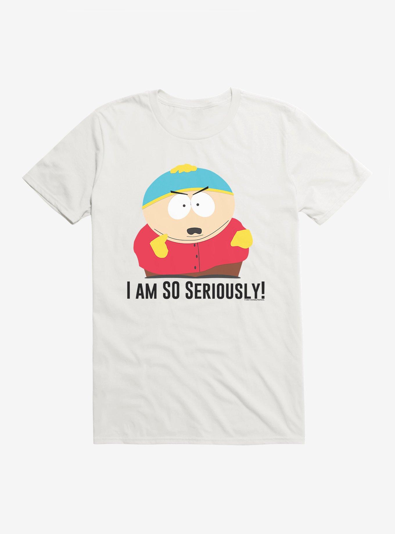 South Park Season Reference Cartman Seriously T-Shirt, WHITE, hi-res