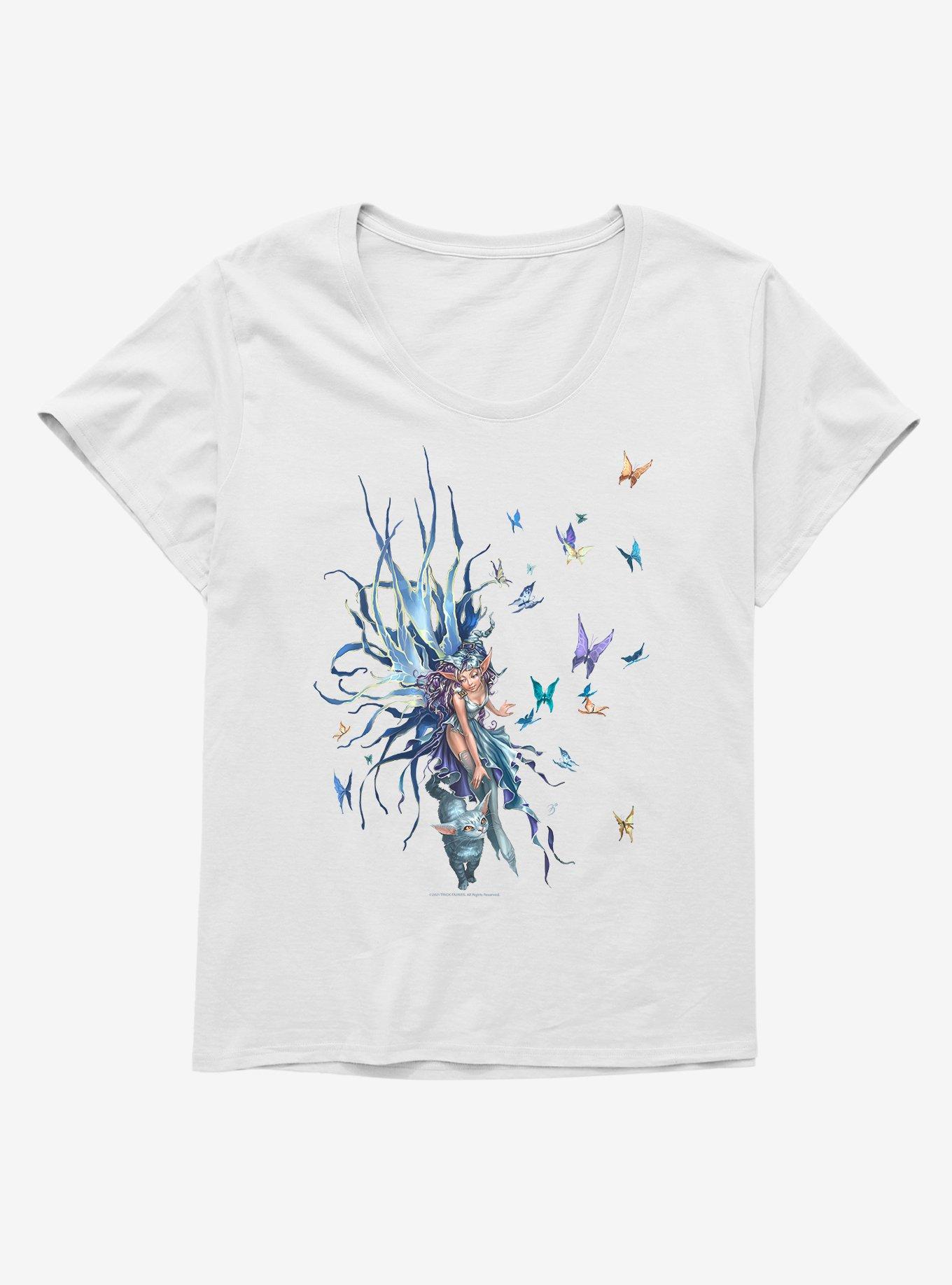 Fairies By Trick Kitty Kat Fairy Girls T-Shirt Plus