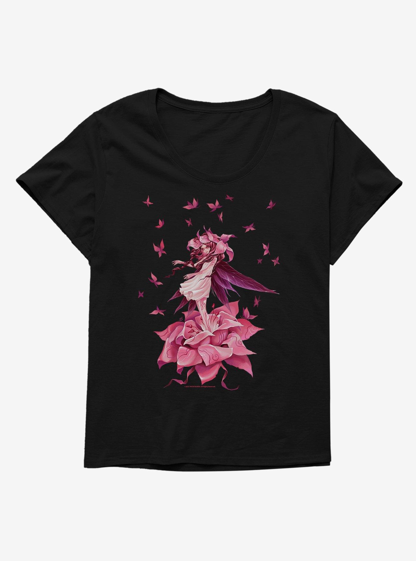 Fairies By Trick Pink Blossom Fairy Girls T-Shirt Plus