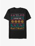 Squid Game Fair Isle Pattern Dalgona Candy T-Shirt, BLACK, hi-res
