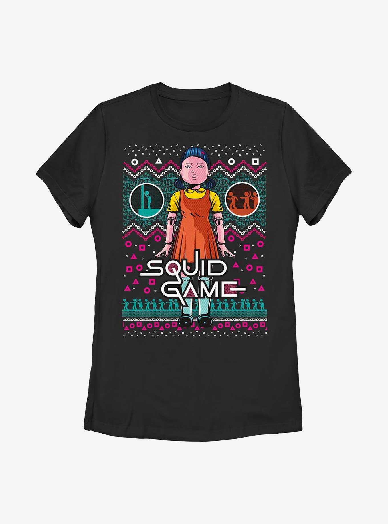 Squid Game Fair Isle Pattern Red Light, Green Light Womens T-Shirt, , hi-res