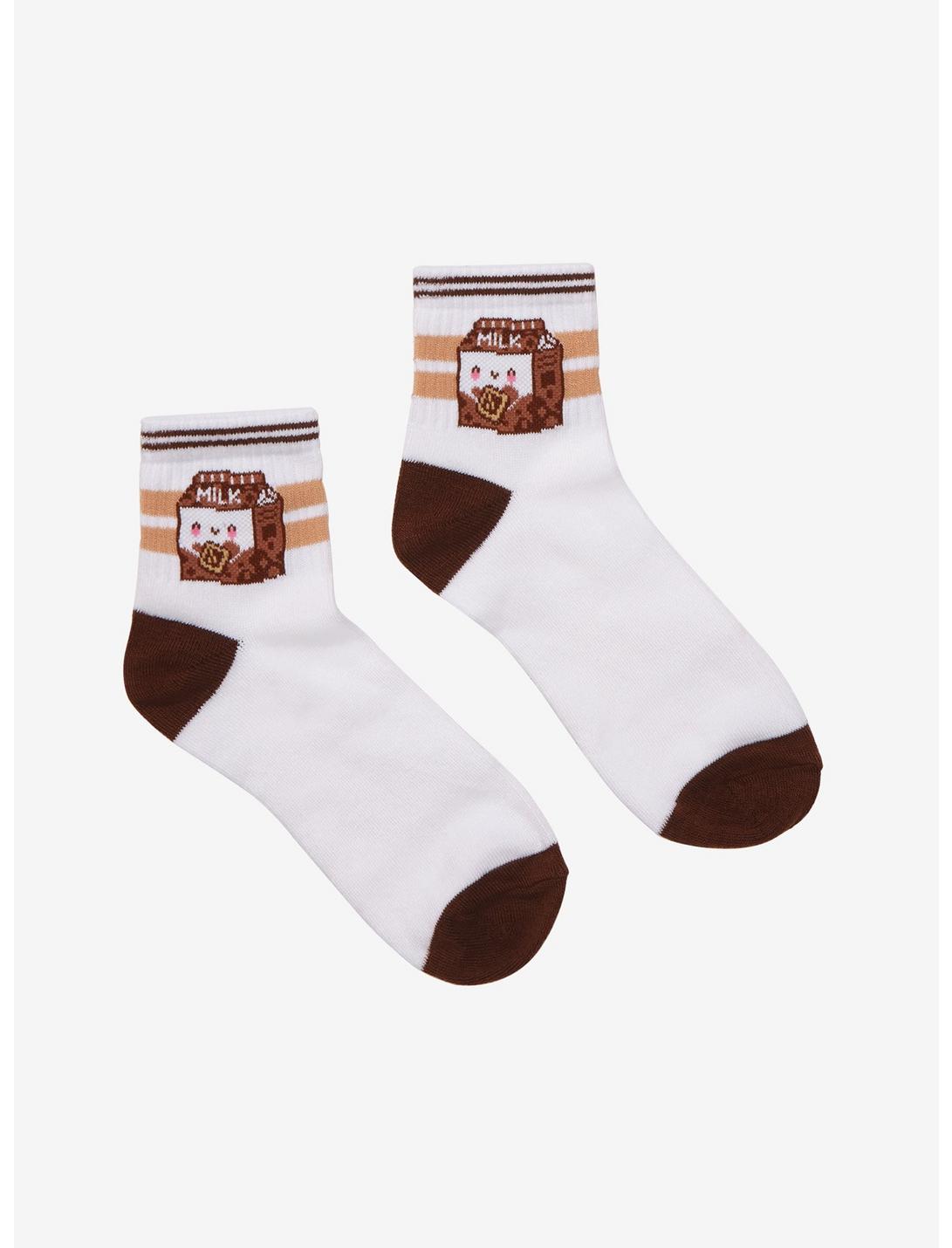 Chocolate Milk Kawaii Ankle Socks, , hi-res