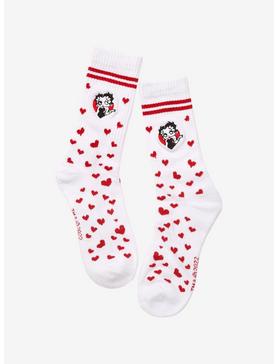 Betty Boop Hearts Varsity Crew Socks, , hi-res