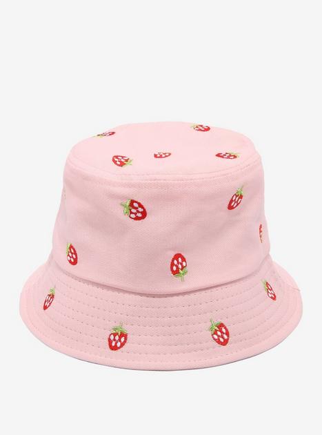 Embroidered Strawberry Bucket Hat | Hot Topic