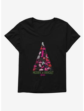 Barbie Holiday Merry And Bright Womens T-Shirt Plus Size, , hi-res